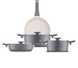 Jumbo Swiss Crystal 7 Parça Tencere Seti Grey