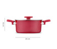 Jumbo Swiss Crystal 7 Parça Tencere Seti Red