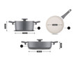 Jumbo Swiss Crystal 5 Parça Tencere Seti Grey