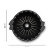 Jumbo Shark Ceramic Black Yuvarlak Kek Kalıbı