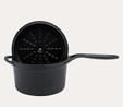 Pot Art 18 Cm Yuvarlak Sos Tencere Mat Siyah