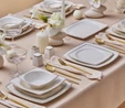 Karaca Square Bone Mindy 53 Parça 12 Kişilik Yemek Takımı Gold 