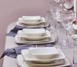Karaca Square Bone Mindy 53 Parça 12 Kişilik Yemek Takımı Platin