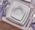 Karaca Square Bone Mindy 53 Parça 12 Kişilik Yemek Takımı Platin