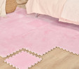 Kaşmir Halı Puzzle Mat Pudra Pembe 30x30 cm