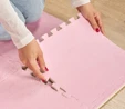Kaşmir Halı Puzzle Mat Pudra Pembe 30x30 cm