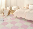 Kaşmir Halı Puzzle Mat Pudra Pembe 30x30 cm