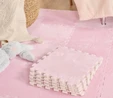 Kaşmir Halı Puzzle Mat Pudra Pembe 30x30 cm