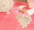 Kaşmir Halı Puzzle Mat Pembe 30x30 cm