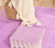 Kaşmir Halı Puzzle Mat Mor 30x30 cm