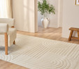 Kaşmir Halı İskandinav Rune White 100x300 cm