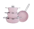 Cookplus Biogranit Alfa Pink 7 Parça Tencere Seti