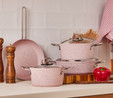 Cookplus Biogranit Alfa Pink 7 Parça Tencere Seti