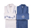 Karaca Home Daily Blue Bird Mavi Beyaz Aile Banyo Seti