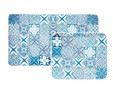Karaca Home Blue Patch 2 Parça Baskılı Banyo Halısı