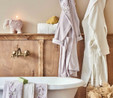 Karaca Home Cordelia 3d Nakışlı Lila Offwhite Bambu Aile Seti