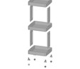 Sarah Anderson Slim Organizer Beyaz 3lü Raf