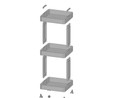 Sarah Anderson Slim Organizer Beyaz 3lü Raf