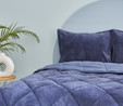 Sarah Anderson Cornelia Sherpa Çift Kişilik Comfort Set İndigo 