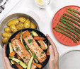Joseph Joseph M-Cuisine 4'lü Taş-Turuncu Mikrodalga Pişirme Seti