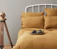 Nautica Home Pruva Hardal Çift Taraflı Tek Kişilik Muslin Yatak Örtüsü Seti