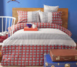 Nautica Home Lord Howe Bordo %100 Pamuk Çift Kişilik Nevresim Seti