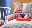 Nautica Home Lord Howe Bordo %100 Pamuk Çift Kişilik Nevresim Seti