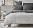 Nautica Home Pruva Antrasit Gri Çift Taraflı Çift Kişilik Nevresim Seti