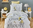 Peanuts by Karaca Home Snoopy Cute Tek Kişilik %100 Pamuk Nevresim Takımı