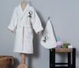Peanuts by Karaca Home Cute Cuddly Offwhite Nakışlı Çocuk Bornoz 8-10 Yaş