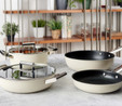 Smeg Cookware Krem Tencere Cam Kapaklı 28 cm