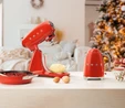 Smeg Cookware Kırmızı Tencere Cam Kapaklı 28 cm