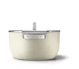 Smeg Cookware Krem Tencere Cam Kapaklı 26 cm