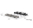 Skyline Chess Paslanmaz Çelik Mermer Satranç Takımı İstanbul