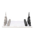 Skyline Chess Paslanmaz Çelik Mermer Satranç Takımı Londra