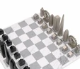Skyline Chess Paslanmaz Çelik Mermer Satranç Takımı Londra