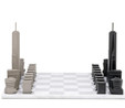 Skyline Chess Paslanmaz Çelik Mermer Satranç Takımı New York