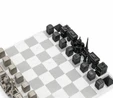 Skyline Chess Paslanmaz Çelik Mermer Satranç Takımı Paris