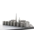 Skyline Chess Paslanmaz Çelik Mermer Satranç Takımı Paris