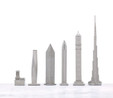 Skyline Chess Paslanmaz Çelik Mermer Satranç Takımı Dubai