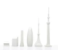 Skyline Chess Paslanmaz Çelik Mermer Satranç Takımı Tokyo