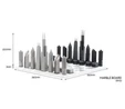 Skyline Chess Paslanmaz Çelik Mermer Satranç Takımı Chicago