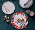 İstanbul Porselen Starlight Fine Bone New Year Yılbaşı Pasta Tabağı Gold 21 cm