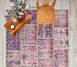 Kaşmir Halı 7/24 Alaca Kırkyama Pembe 80x150 cm