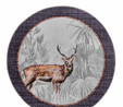 Kaşmir Halı Dekoratif Art Trend Jungle Deer 120x120 cm