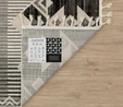 Kaşmir Halı 7/24 İskandinav Fiyort Black 80x300 cm