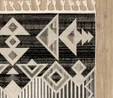 Kaşmir Halı 7/24 İskandinav Fiyort Black 80x300 cm