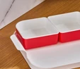 Karaca 6 Bölmeli Kapaklı Kahvaltılık Seti Kırmızı
