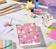 Karaca Container Pembe Kedi 96 Yaprak Çizgili Sert Kapak Defter