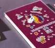 Karaca Container Klasik Unicorn Çizgili 64 Yaprak Simli Defter